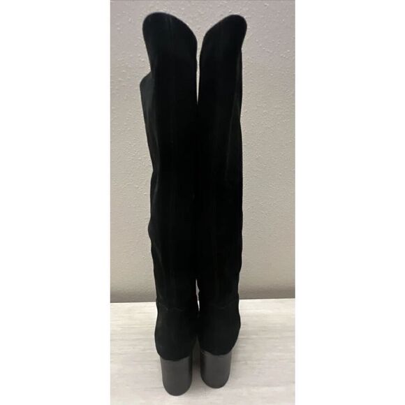 Lucky Brand Womens Sz 6M/36 Black Suede Pull On Knee High Boots $200 - Picture 5 of 8